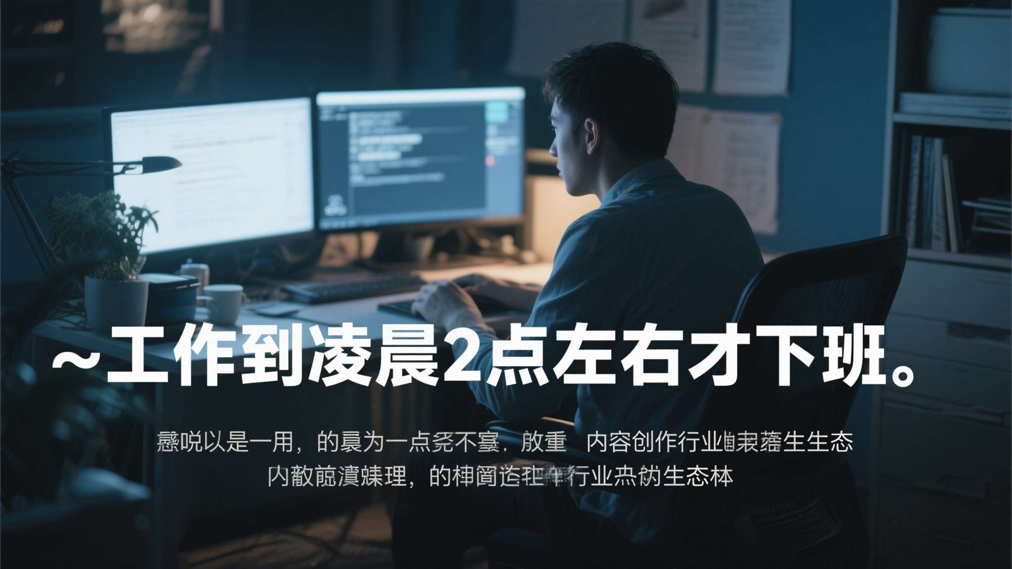 "工作到凌晨2点左右才下班"——这句话看似轻描淡写，实则折射出内容创作行业的真实